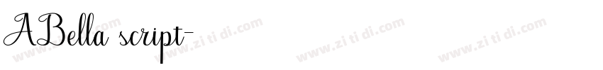 ABella script字体转换